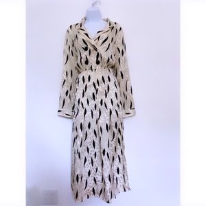 ASOS pleated maxi dress with long sleeves